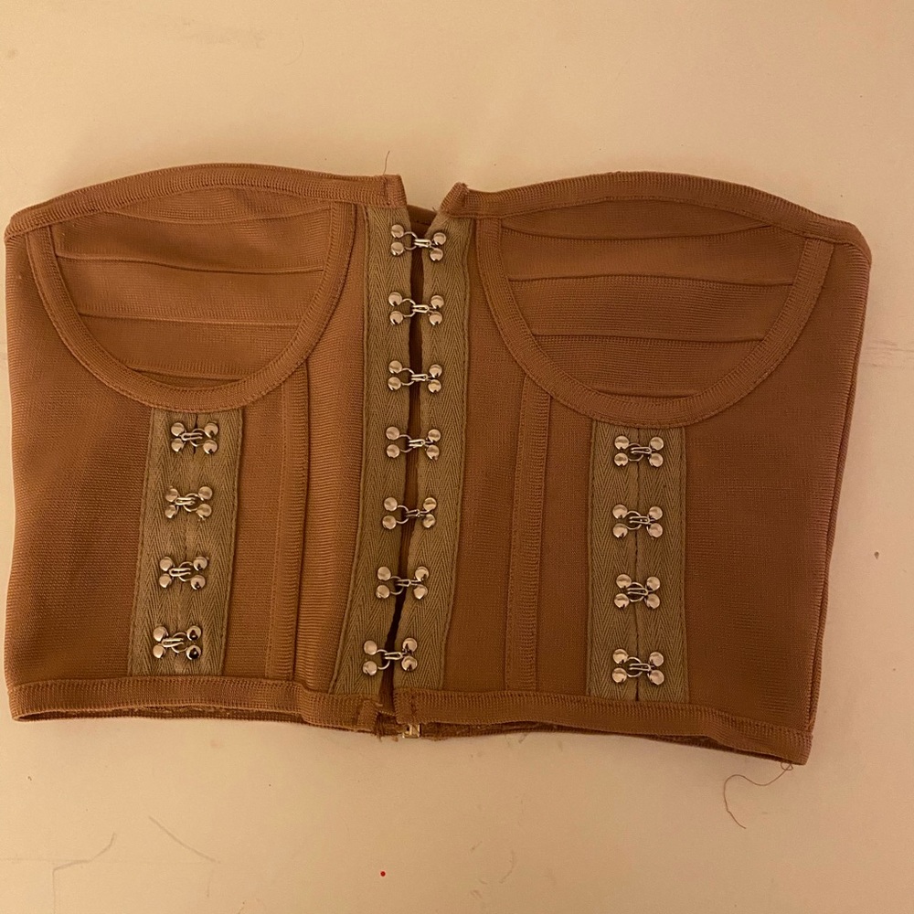 A button down bustier